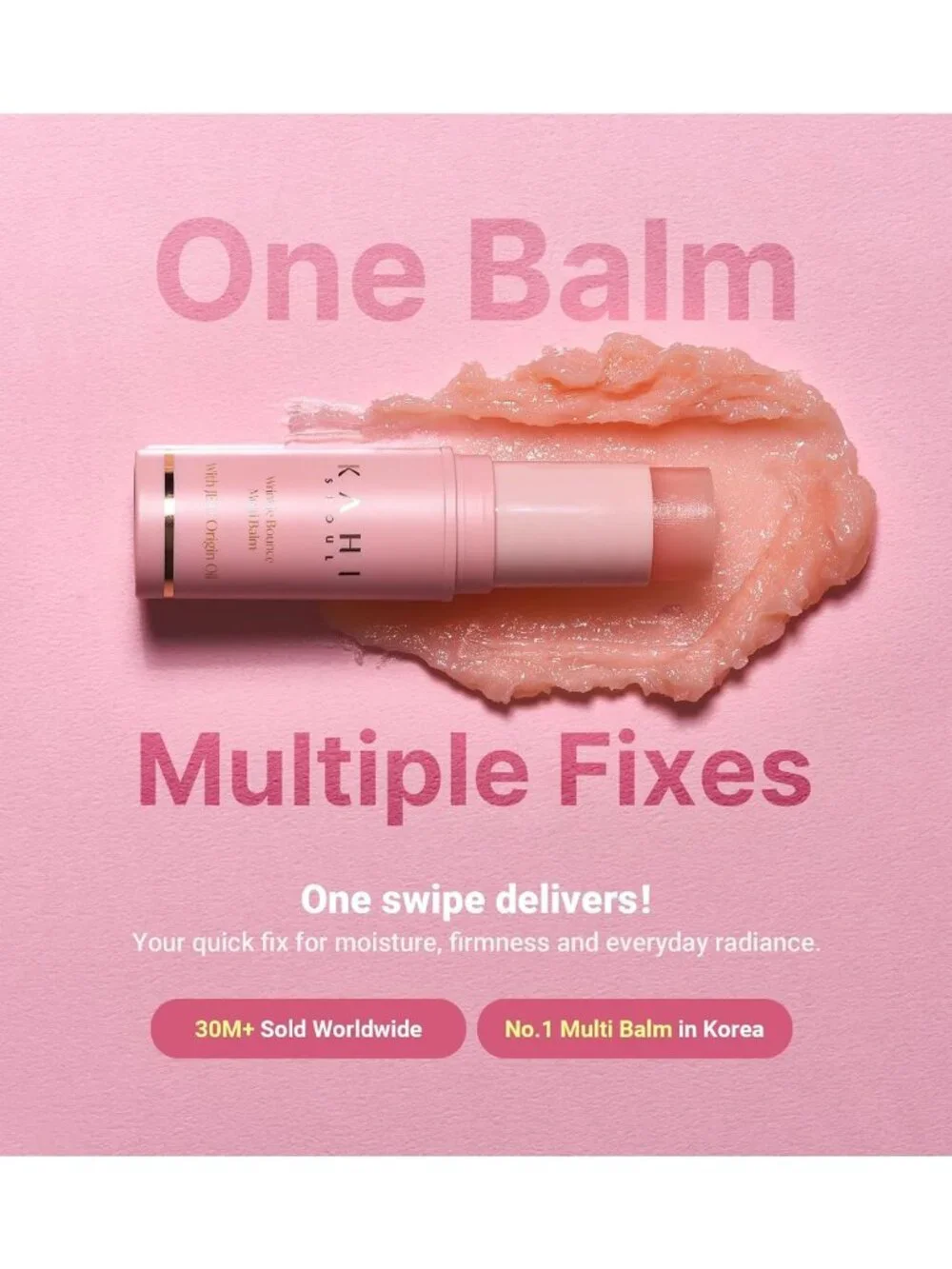 Multi-Purpose Collagen Balm Stick - 48-Hour Hydration for Face, Eyes, Lips